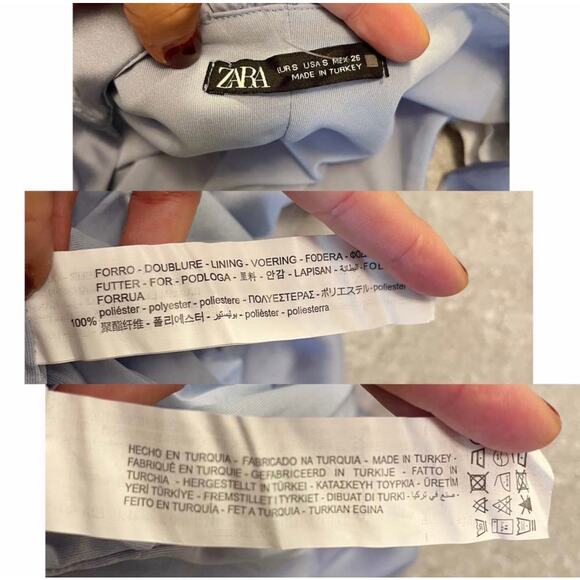 ZARA Crinkle Maxi Dress Lavender Satin Silky Flowy Sleeveless Purple Small NEW - Picture 5 of 11